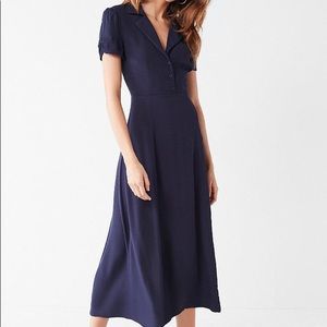 Urban Outfitters Charlotte navy midi dress